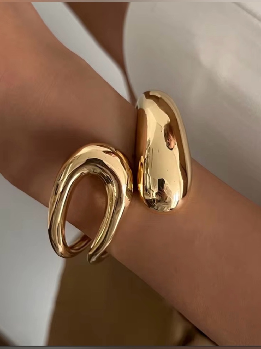 Gold Open Cuff Bracelet